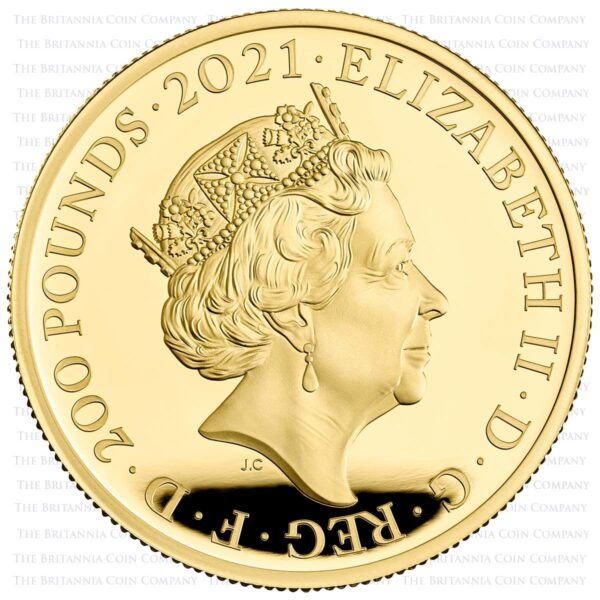 Great Britain 2021 PP - The Gothic Crown Portrait - Royal Mint - 200 Pounds - GOLD - Polierte Platte – Bild 2