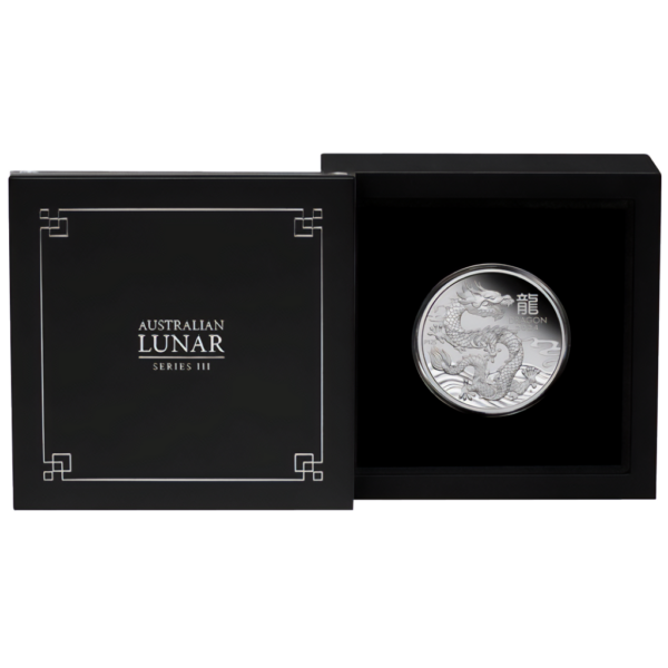 Lunar III 2024 - Jahr des Drachen - 1 OZ Platin - Polierte Platte – Bild 4