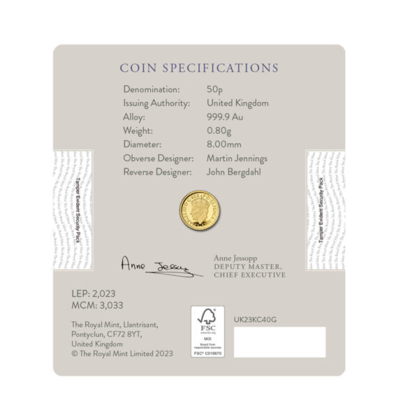 The Coronation of His Majesty Proof - King Charles III - 1/40 OZ GOLD - 2023 UK - 50 PENCE – Bild 5