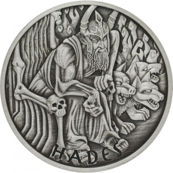 HADES 2021 Antik - Gods of Olympus - Perth Mint - 1 OZ SILBER - 1 $ - Antik Finish