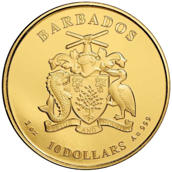 Barbados Seepferdchen 2022 - 1 OZ GOLD - Stempelglanz - Auflage: 100 – Bild 2