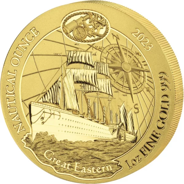 Nautical Ruanda 2023 Great Eastern - 1 OZ GOLD -  BU Nautische Unze - Nautical Rwanda