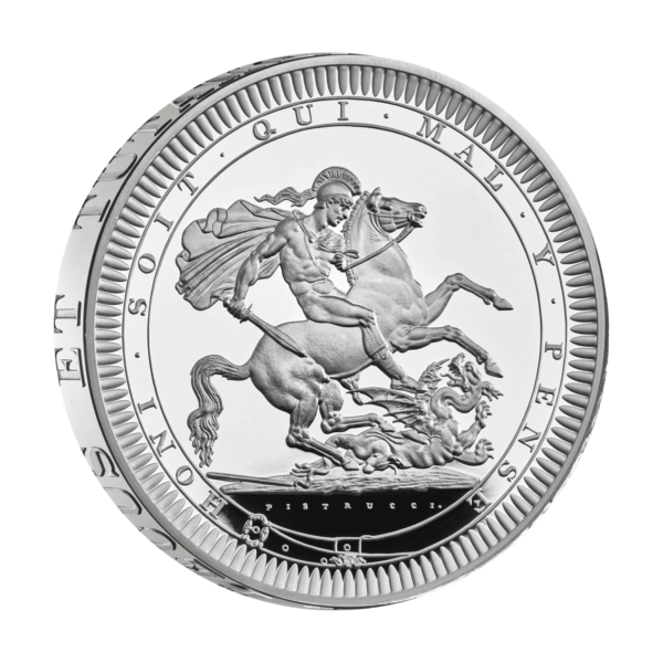 5 OZ Great Engravers - 2024 - St. George and the Dragon - Five Ounce Silver Proof - Polierte Platte