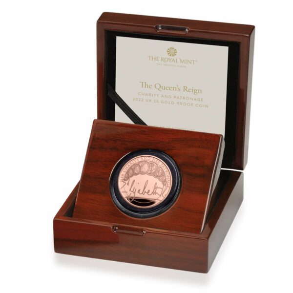 The Queen´s Reign - Charity and Patronage 2022 - Royal Mint - £5 Pounds - GOLD - Polierte Platte – Bild 3