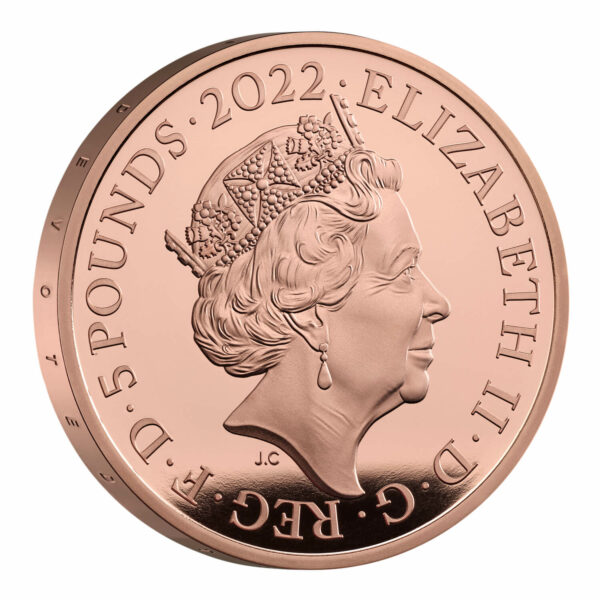 The Queen´s Reign - Charity and Patronage 2022 - Royal Mint - £5 Pounds - GOLD - Polierte Platte – Bild 2