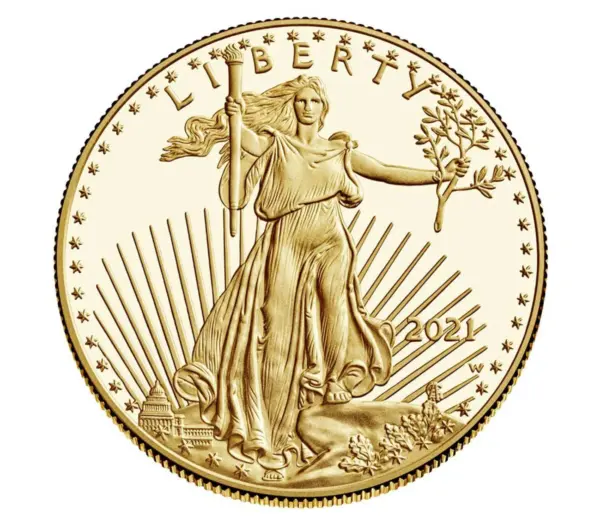 American Gold Eagle - Lady Liberty PP 2021 Type 1 - 1 OZ GOLD - 50 $ - Polierte Platte