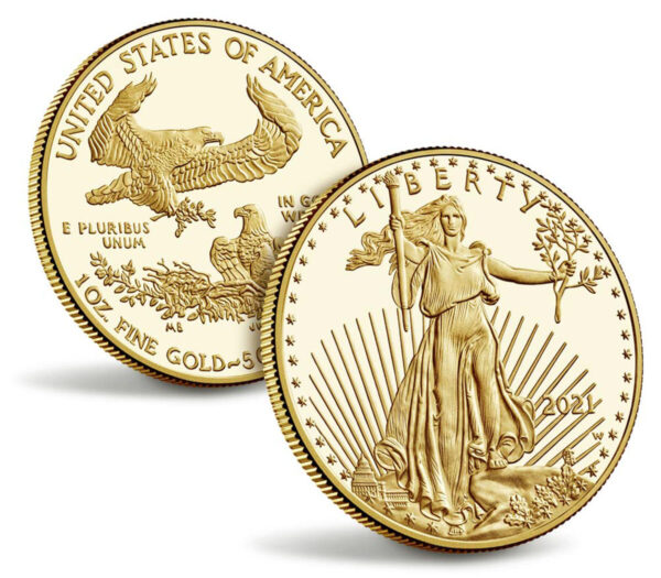 American Gold Eagle - Lady Liberty PP 2021 Type 1 - 1 OZ GOLD - 50 $ - Polierte Platte – Bild 3