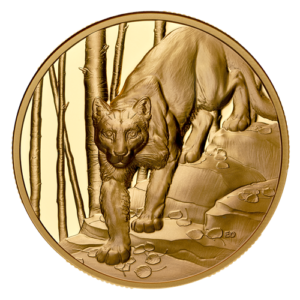 Great Hunters Cougar - Puma 2024 PP - 1 OZ GOLD - Ultra High Relief Proof