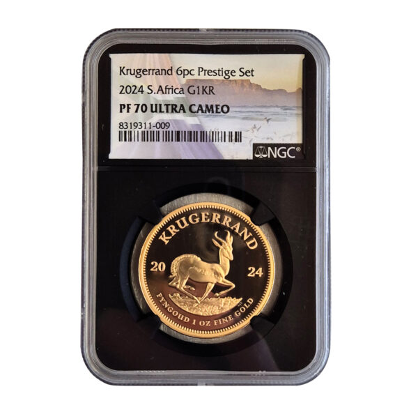 Krügerrand 2024 - 1 OZ GOLD - PF 70 Ultra Cameo NGC-zertifiziert - Prestige Set - Polierte Platte
