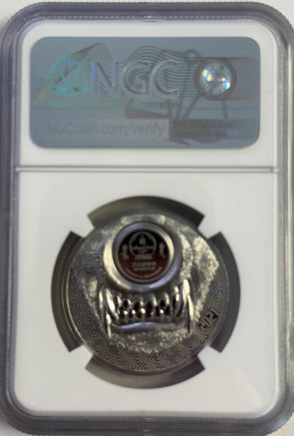 Mystic Wolf 2021 – Mongolei - 1 OZ Platin – Ultra High Relief – PF 70 UCAM – First Day of Issue - – Bild 2