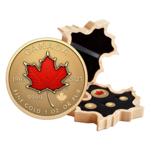 MAPLE LEAF Pure Gold Fractional Set - 2025 RP - 1,4 OZ GOLD - 60th anniversary of the National Flag of Canada