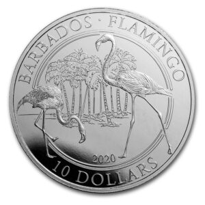 BARBADOS FLAMINGO 2020 - 1 OZ - Platin - 10 $